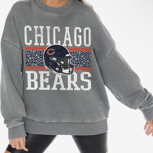 Gameday Couture Gray Chicago Bears Vintage Wash Oversized Crewneck